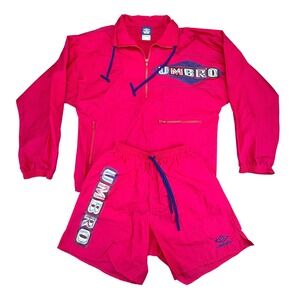 Vintage Umbro Tracksuit Set Jacket Shorts Men's Medium Athletic Sporty Retro